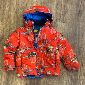 Obermeyer Red Kids' Jacket with Moose Design